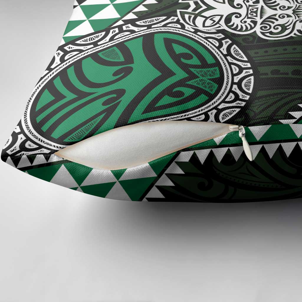 Green Aotearoa Niho Taniwha Pillow Cover Maori Mythology Tooth - Taniko Motifs - Aussie Hoodie