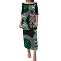 Green Aotearoa Niho Taniwha Puletasi Maori Mythology Tooth - Taniko Motifs