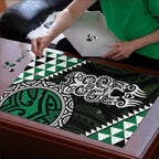 Green Aotearoa Niho Taniwha Puzzle Maori Mythology Tooth - Taniko Motifs - Aussie Hoodie