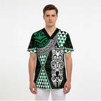 Green Aotearoa Niho Taniwha Scrub Top Maori Mythology Tooth - Taniko Motifs - Aussie Hoodie