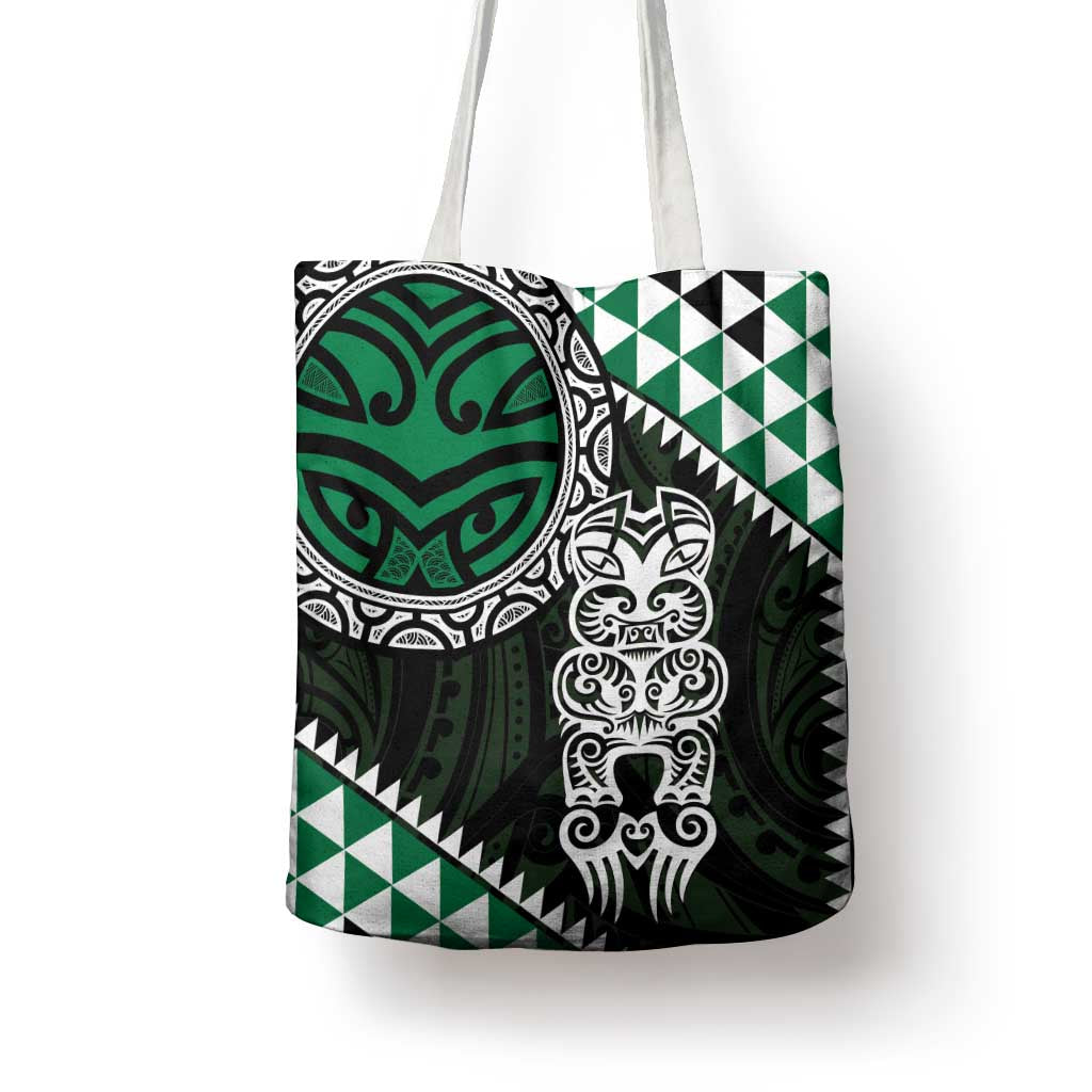 Green Aotearoa Niho Taniwha Tote Bag Maori Mythology Tooth - Taniko Motifs - Aussie Hoodie