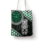 Green Aotearoa Niho Taniwha Tote Bag Maori Mythology Tooth - Taniko Motifs - Aussie Hoodie