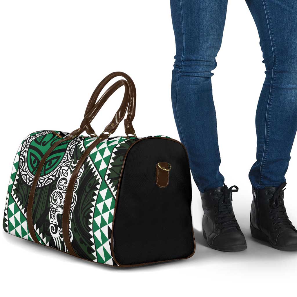 Green Aotearoa Niho Taniwha Travel Bag Maori Mythology Tooth - Taniko Motifs - Aussie Hoodie