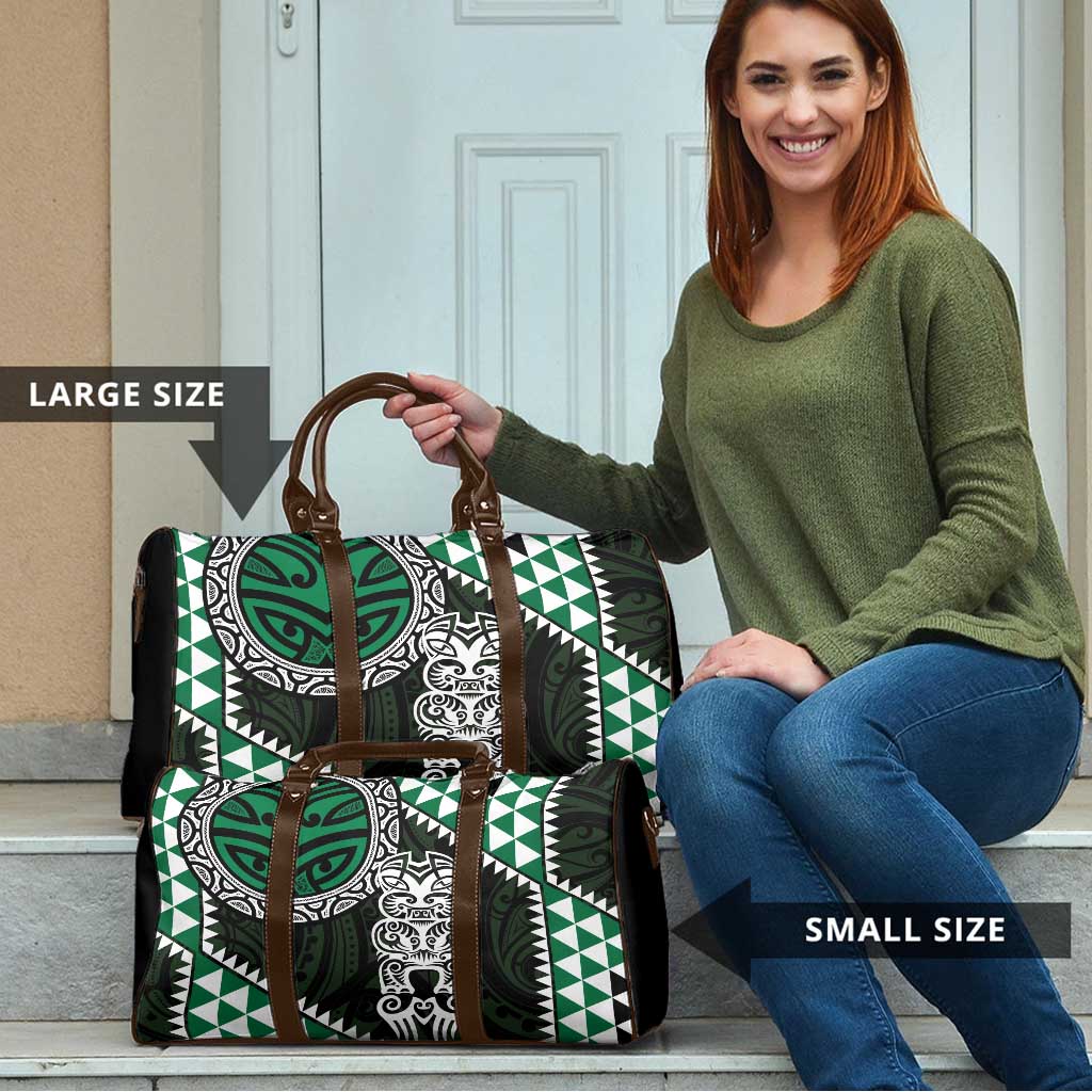 Green Aotearoa Niho Taniwha Travel Bag Maori Mythology Tooth - Taniko Motifs - Aussie Hoodie