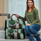 Green Aotearoa Niho Taniwha Travel Bag Maori Mythology Tooth - Taniko Motifs - Aussie Hoodie