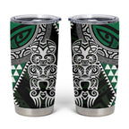 Green Aotearoa Niho Taniwha Tumbler Cup Maori Mythology Tooth - Taniko Motifs