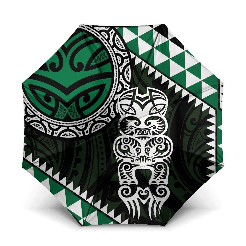 Green Aotearoa Niho Taniwha Umbrella Maori Mythology Tooth - Taniko Motifs - Aussie Hoodie