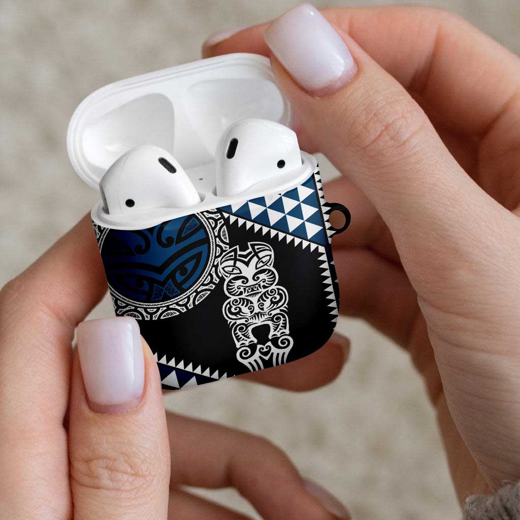 Blue Aotearoa Niho Taniwha AirPods Case Maori Mythology Tooth - Taniko Motifs - Aussie Hoodie