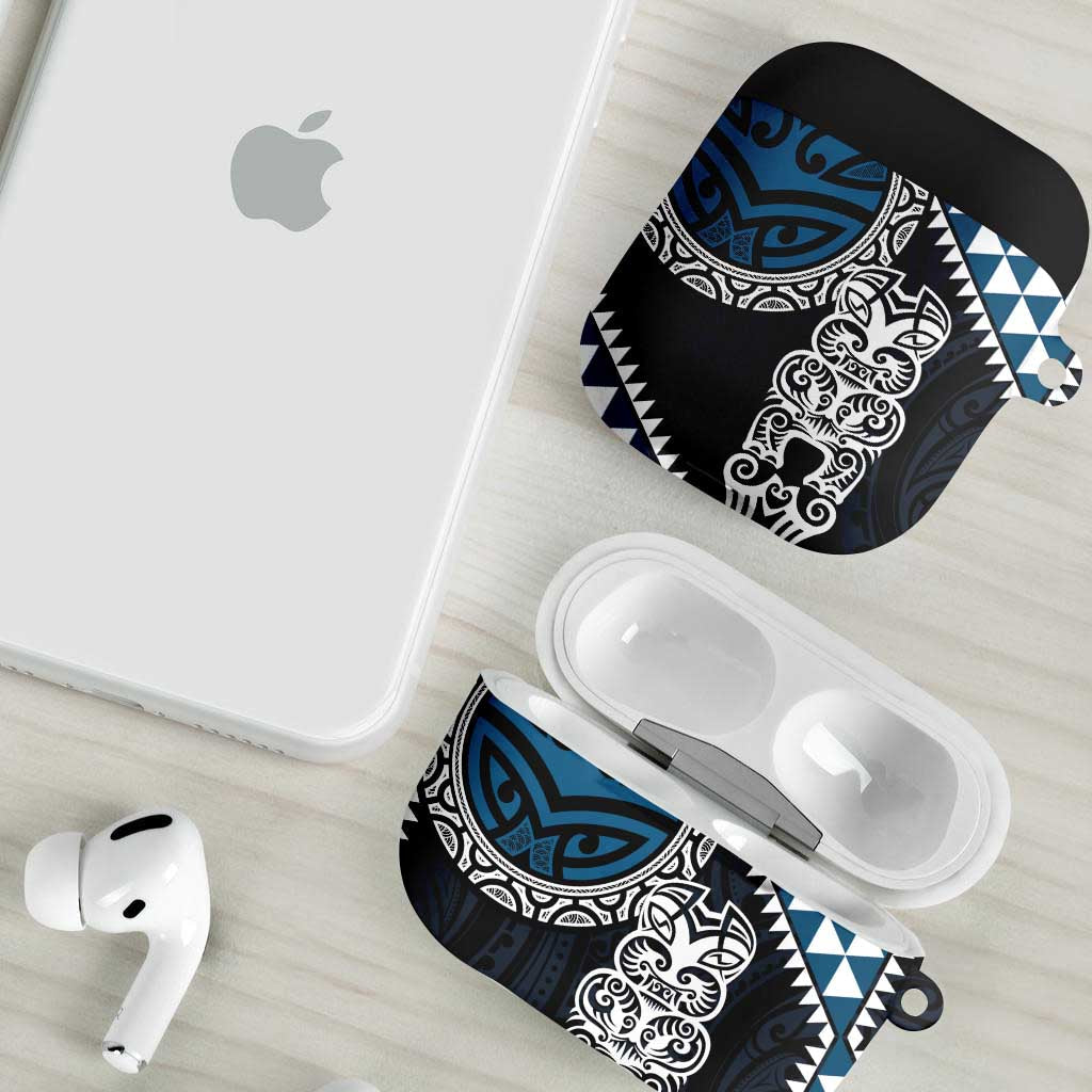 Blue Aotearoa Niho Taniwha AirPods Case Maori Mythology Tooth - Taniko Motifs - Aussie Hoodie