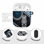 Blue Aotearoa Niho Taniwha AirPods Case Maori Mythology Tooth - Taniko Motifs - Aussie Hoodie