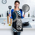Blue Aotearoa Niho Taniwha Apron Maori Mythology Tooth - Taniko Motifs - Aussie Hoodie