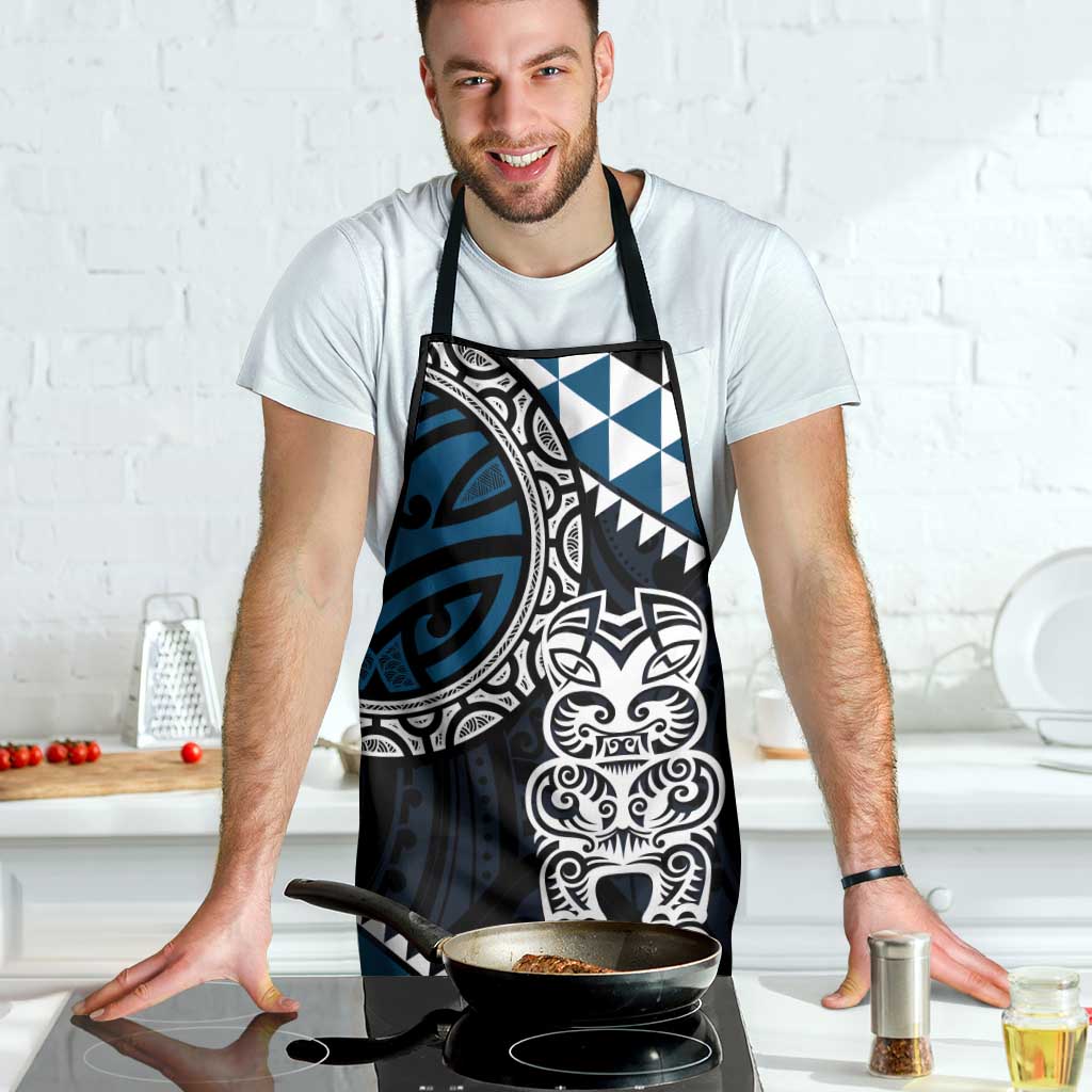 Blue Aotearoa Niho Taniwha Apron Maori Mythology Tooth - Taniko Motifs - Aussie Hoodie