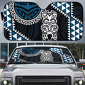Blue Aotearoa Niho Taniwha Auto Sun Shade Maori Mythology Tooth - Taniko Motifs - Aussie Hoodie