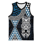 Blue Aotearoa Niho Taniwha Basketball Jersey Maori Mythology Tooth - Taniko Motifs - Aussie Hoodie