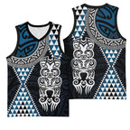 Blue Aotearoa Niho Taniwha Basketball Jersey Maori Mythology Tooth - Taniko Motifs - Aussie Hoodie