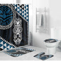 Blue Aotearoa Niho Taniwha Bathroom Set Maori Mythology Tooth - Taniko Motifs - Aussie Hoodie