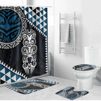 Blue Aotearoa Niho Taniwha Bathroom Set Maori Mythology Tooth - Taniko Motifs - Aussie Hoodie