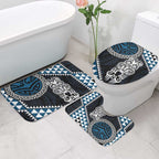 Blue Aotearoa Niho Taniwha Bathroom Set Maori Mythology Tooth - Taniko Motifs - Aussie Hoodie