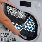 Blue Aotearoa Niho Taniwha Bathroom Set Maori Mythology Tooth - Taniko Motifs - Aussie Hoodie