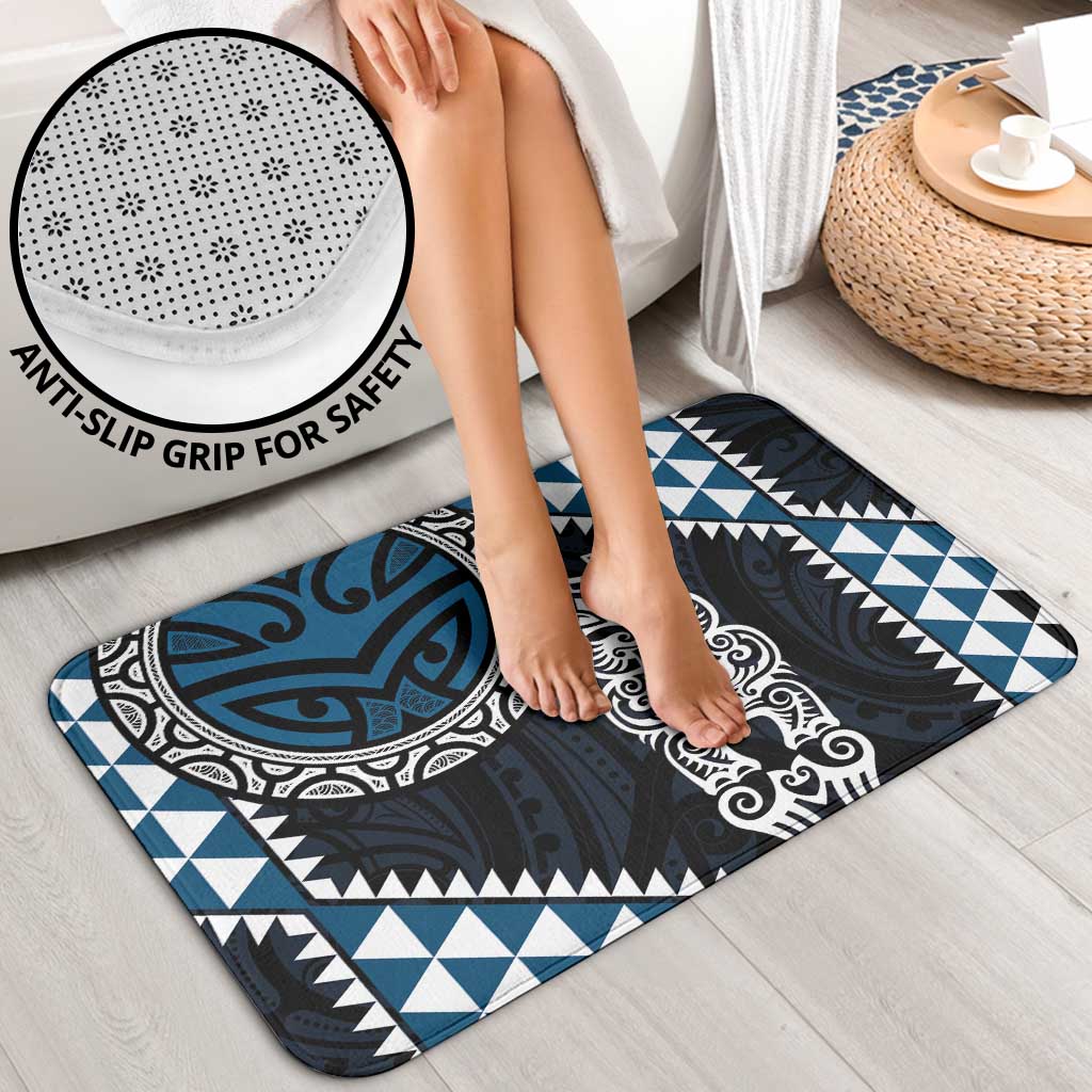 Blue Aotearoa Niho Taniwha Bathroom Set Maori Mythology Tooth - Taniko Motifs - Aussie Hoodie