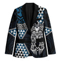 Blue Aotearoa Niho Taniwha Blazer Maori Mythology Tooth - Taniko Motifs - Aussie Hoodie