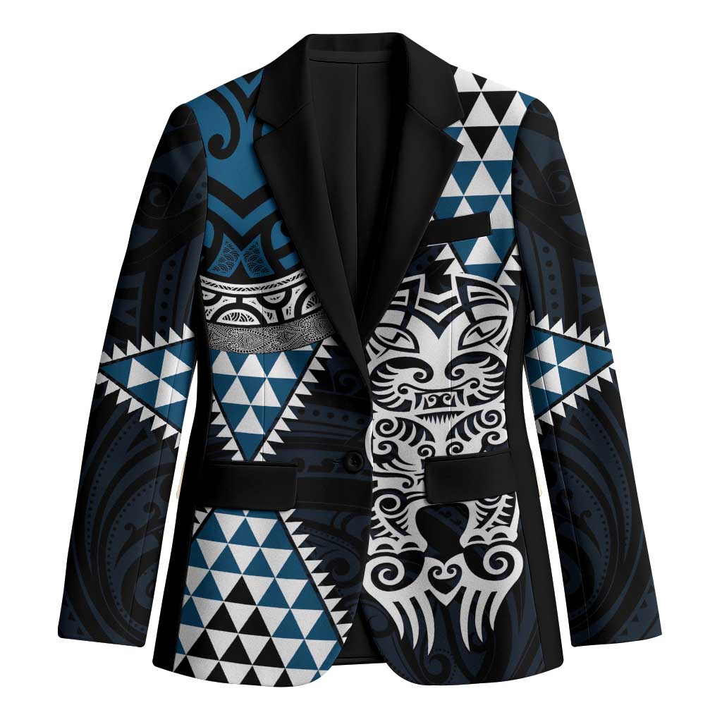 Blue Aotearoa Niho Taniwha Blazer Maori Mythology Tooth - Taniko Motifs - Aussie Hoodie