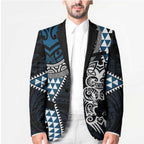 Blue Aotearoa Niho Taniwha Blazer Maori Mythology Tooth - Taniko Motifs - Aussie Hoodie