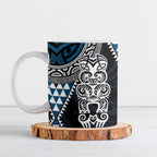 Blue Aotearoa Niho Taniwha Ceramic Mug Maori Mythology Tooth - Taniko Motifs - Aussie Hoodie