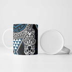Blue Aotearoa Niho Taniwha Ceramic Mug Maori Mythology Tooth - Taniko Motifs - Aussie Hoodie