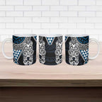 Blue Aotearoa Niho Taniwha Ceramic Mug Maori Mythology Tooth - Taniko Motifs - Aussie Hoodie