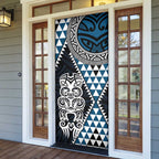 Blue Aotearoa Niho Taniwha Door Cover Maori Mythology Tooth - Taniko Motifs - Aussie Hoodie