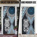 Blue Aotearoa Niho Taniwha Door Cover Maori Mythology Tooth - Taniko Motifs - Aussie Hoodie