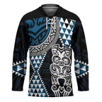 Blue Aotearoa Niho Taniwha Hockey Jersey Maori Mythology Tooth - Taniko Motifs - Aussie Hoodie