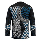 Blue Aotearoa Niho Taniwha Hockey Jersey Maori Mythology Tooth - Taniko Motifs - Aussie Hoodie