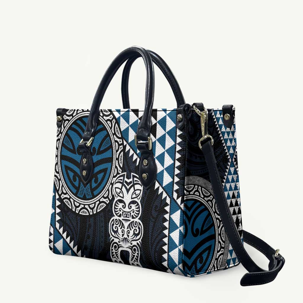 Blue Aotearoa Niho Taniwha Leather Bag Maori Mythology Tooth - Taniko Motifs - Aussie Hoodie