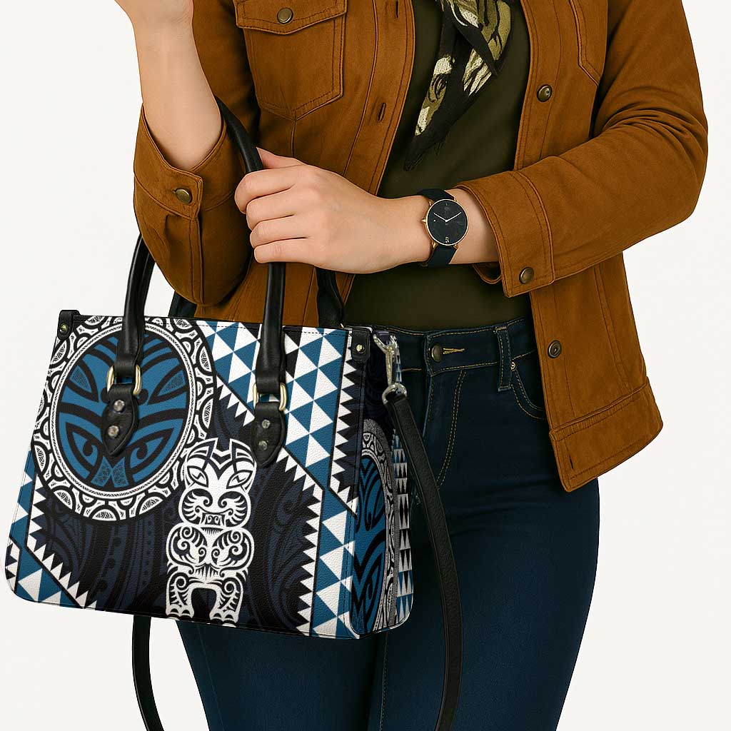 Blue Aotearoa Niho Taniwha Leather Bag Maori Mythology Tooth - Taniko Motifs - Aussie Hoodie
