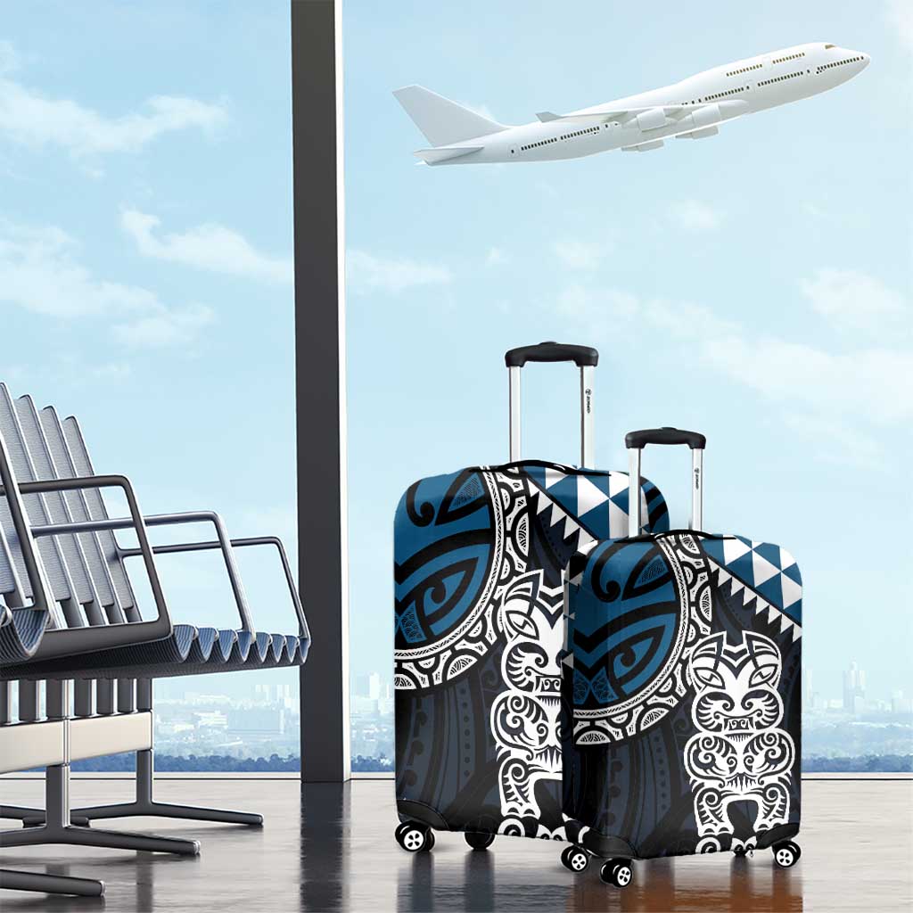 Blue Aotearoa Niho Taniwha Luggage Cover Maori Mythology Tooth - Taniko Motifs