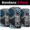 Blue Aotearoa Niho Taniwha Neck Gaiter Maori Mythology Tooth - Taniko Motifs - Aussie Hoodie