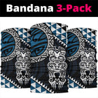Blue Aotearoa Niho Taniwha Neck Gaiter Maori Mythology Tooth - Taniko Motifs - Aussie Hoodie