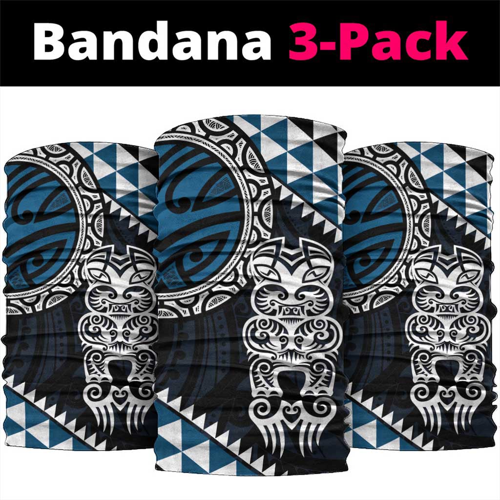 Blue Aotearoa Niho Taniwha Neck Gaiter Maori Mythology Tooth - Taniko Motifs - Aussie Hoodie