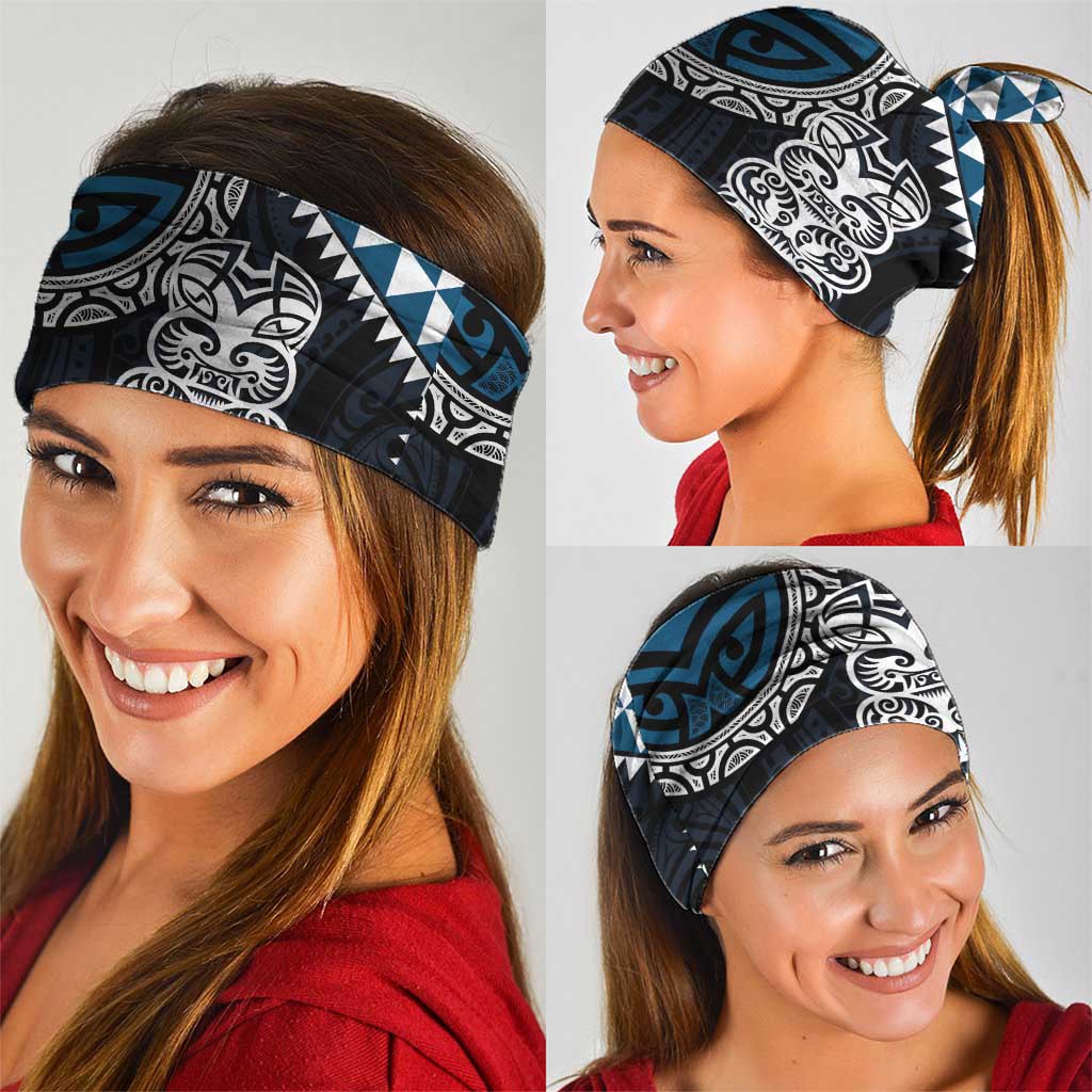 Blue Aotearoa Niho Taniwha Neck Gaiter Maori Mythology Tooth - Taniko Motifs - Aussie Hoodie