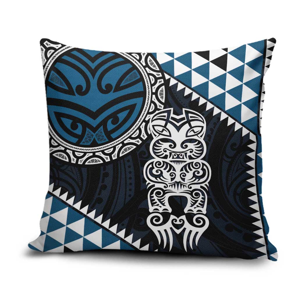 Blue Aotearoa Niho Taniwha Pillow Cover Maori Mythology Tooth - Taniko Motifs - Aussie Hoodie