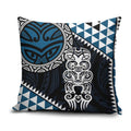 Blue Aotearoa Niho Taniwha Pillow Cover Maori Mythology Tooth - Taniko Motifs - Aussie Hoodie