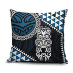 Blue Aotearoa Niho Taniwha Pillow Cover Maori Mythology Tooth - Taniko Motifs - Aussie Hoodie