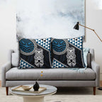 Blue Aotearoa Niho Taniwha Pillow Cover Maori Mythology Tooth - Taniko Motifs - Aussie Hoodie