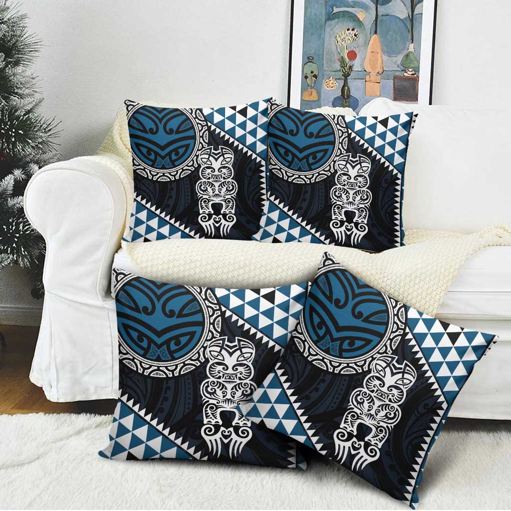 Blue Aotearoa Niho Taniwha Pillow Cover Maori Mythology Tooth - Taniko Motifs - Aussie Hoodie