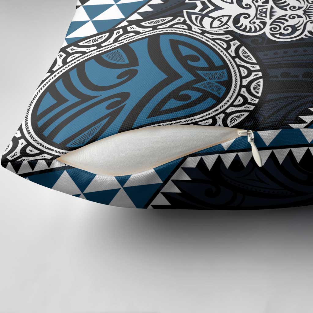 Blue Aotearoa Niho Taniwha Pillow Cover Maori Mythology Tooth - Taniko Motifs - Aussie Hoodie