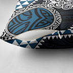 Blue Aotearoa Niho Taniwha Pillow Cover Maori Mythology Tooth - Taniko Motifs - Aussie Hoodie
