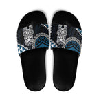 Blue Aotearoa Niho Taniwha Slide Sandals Maori Mythology Tooth - Taniko Motifs - Aussie Hoodie