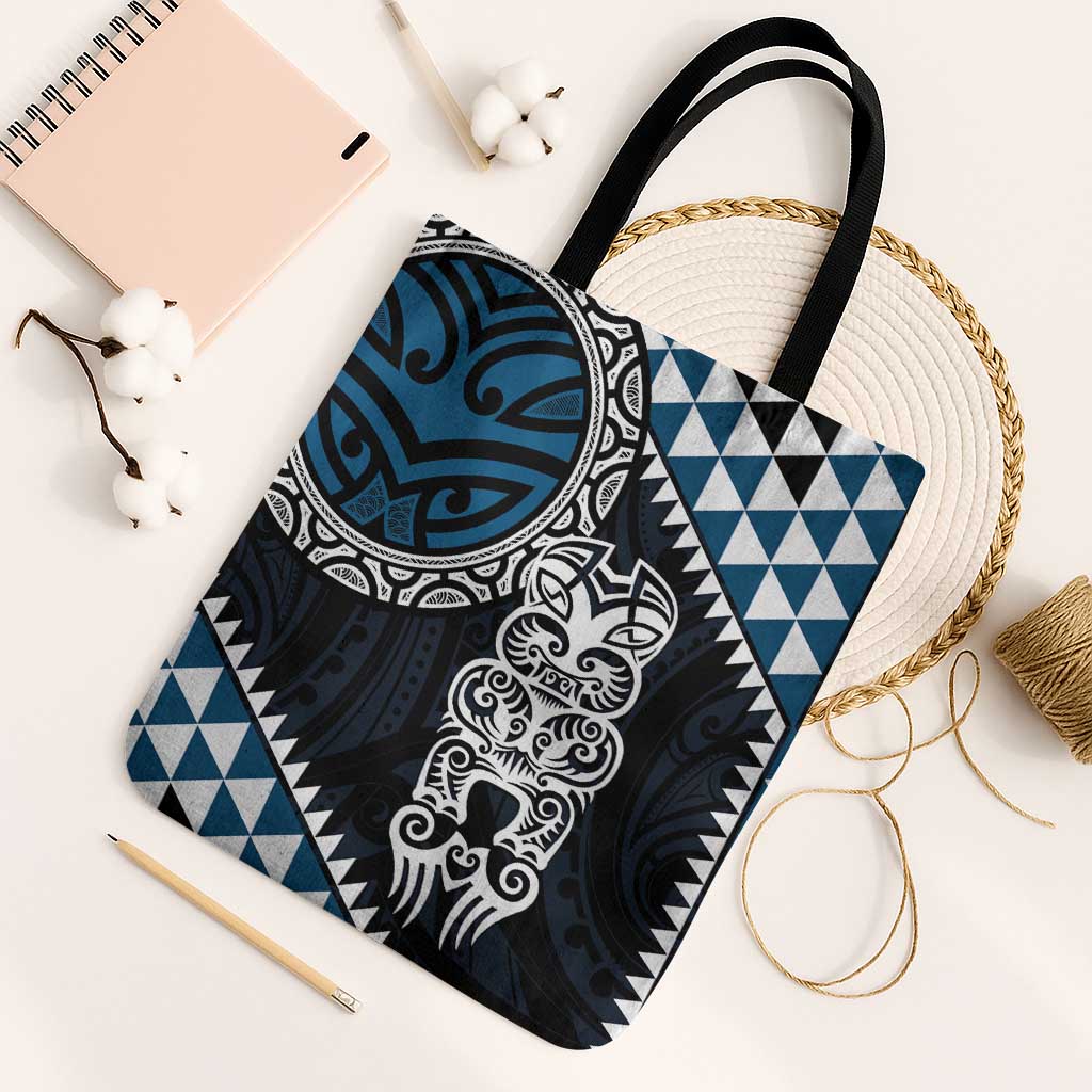 Blue Aotearoa Niho Taniwha Tote Bag Maori Mythology Tooth - Taniko Motifs - Aussie Hoodie